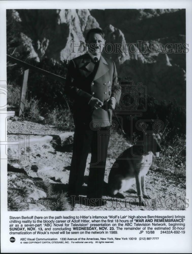 1988 Press Photo Steven Berkoff in War and Remembrance - cvp19516 - Historic Images