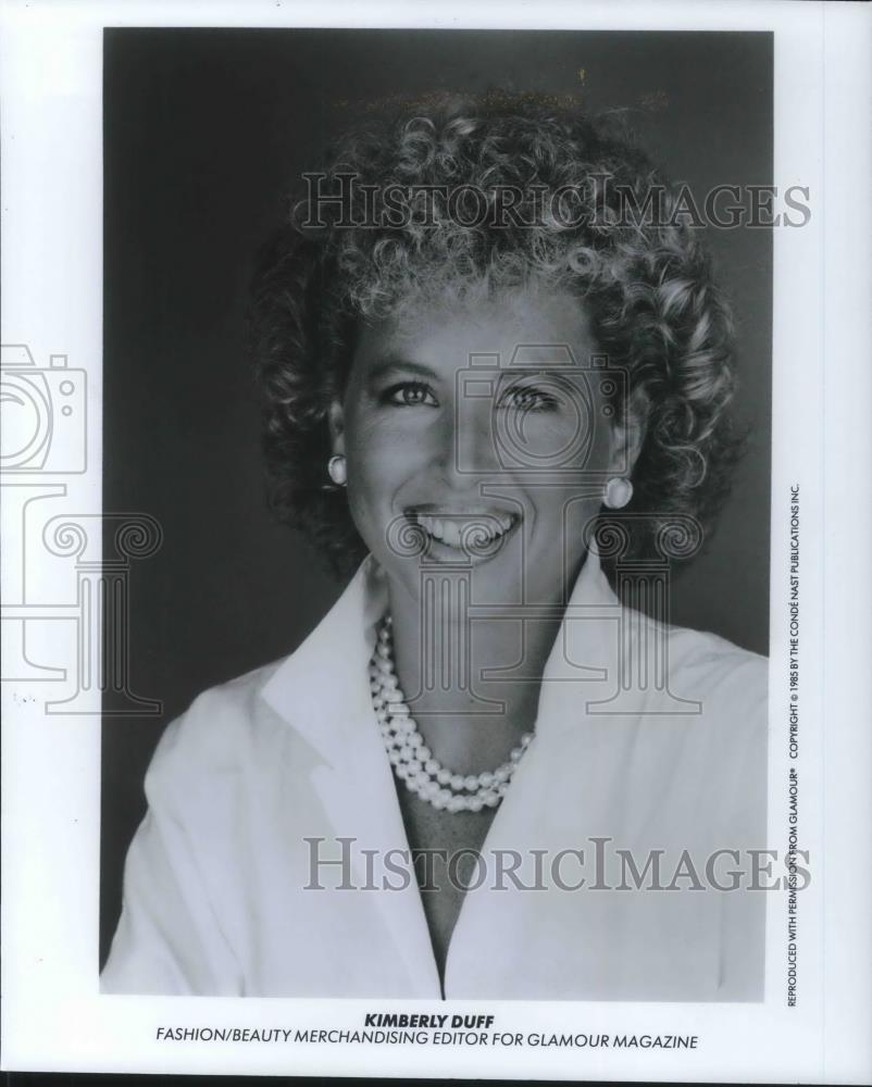 1986 Press Photo Kimberly Duff Fashion Beauty Merchandising Editor Glamour Mag - Historic Images