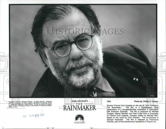 1998 Press Photo Francis Ford Coppola Director of The Rainmaker - cvp02745 - Historic Images