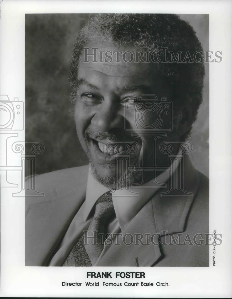 1990 Press Photo Frank Foster Director World Famous Count Basie Orchestra - Historic Images
