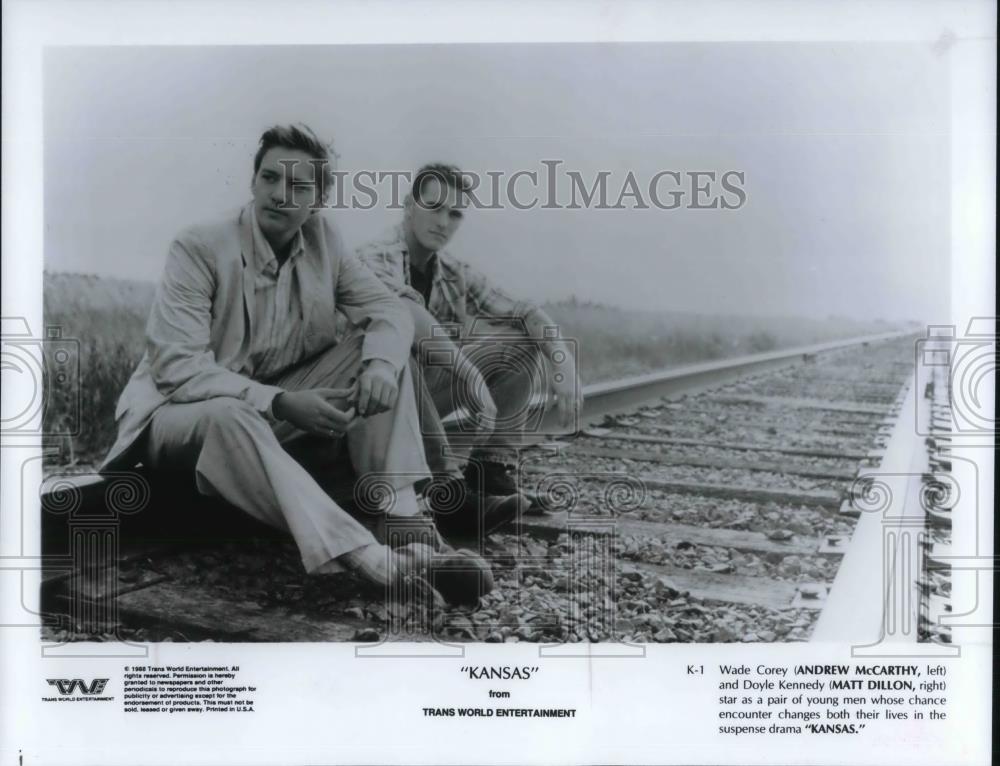 1980 Press Photo Andrew McCarthy, Matt Dillon in Kanas - cvp19285 - Historic Images