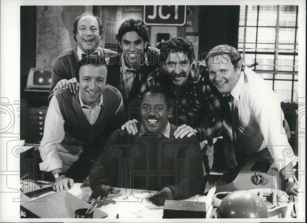 1985 Press Photo Kip King Eddie Velez Richard Karron Ray Girardin Flip Wilson - Historic Images