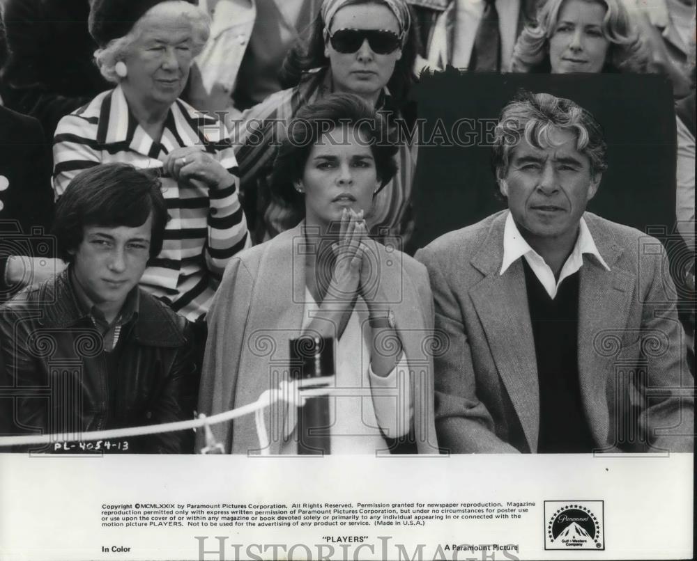 1979 Press Photo Ali MacGraw and Pancho Gonzalez in Paramount Pictures&#39; Players - Historic Images