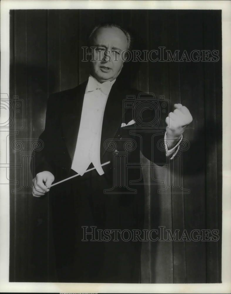 1956 Press Photo Howard Barlow Conductor Voice of Firestone Symphony Orchestra - Historic Images