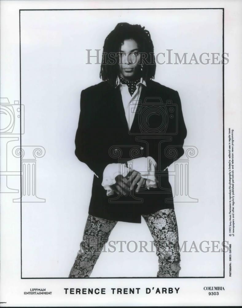 1993 Press Photo Terence Trent D&#39;Arby Soul R&amp;B Singer Songwriter Musician - Historic Images