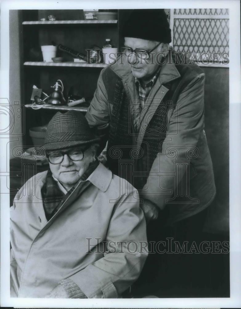 1984 Press Photo James Cagney &amp; Art Carney in Terrible Joe Moran - cvp07955 - Historic Images