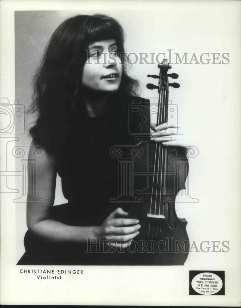 1985 Press Photo Christiane Edinger Violinist - cvp06054 - Historic Images
