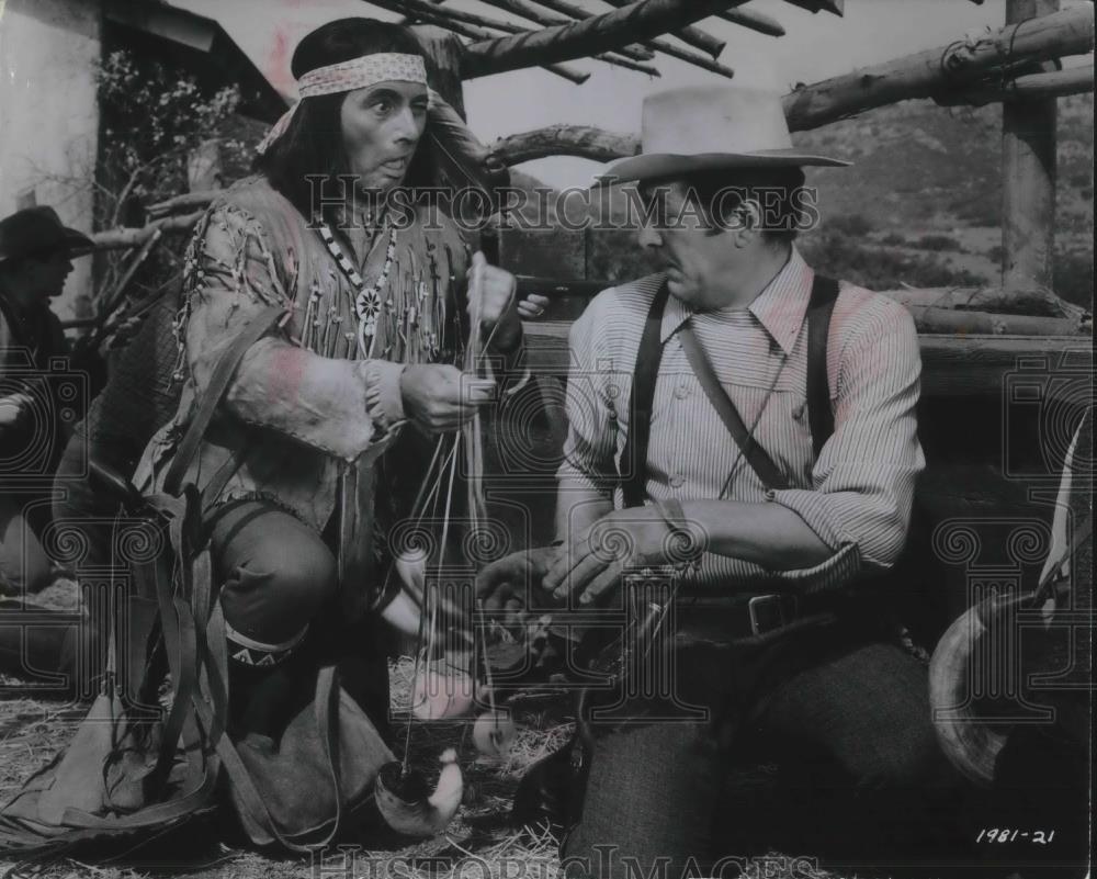 1966 Press Photo Joey Bishop &amp; Dean Martin in Texas Across The River - cvp09393 - Historic Images