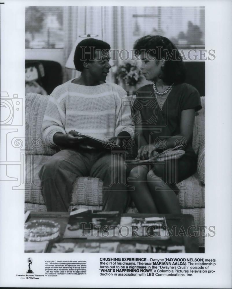1985 Press Photo Haywood Nelson & Mariann Aalda in What's Happening Now! - Historic Images