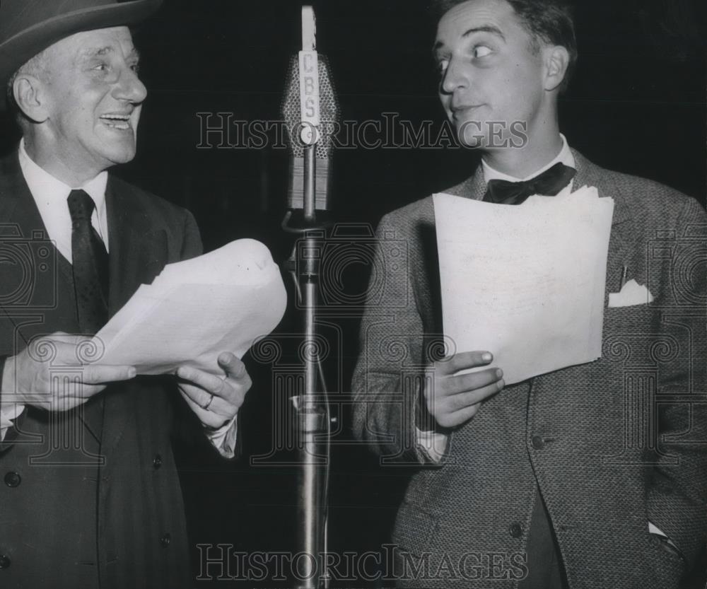 1945 Press Photo Jimmy Durant & Garry Junior Moore on Durante-Moore Show - Historic Images