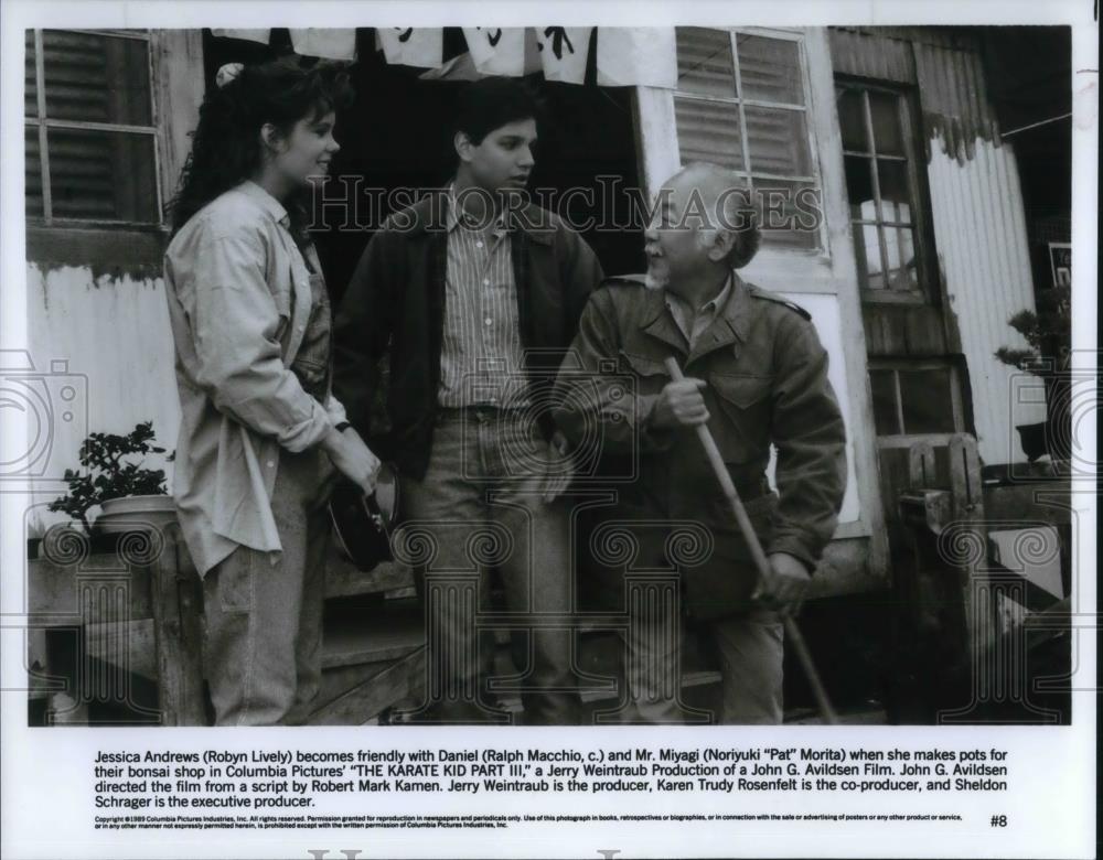 1989 Press Photo Robyn Lively, Ralph Macchio in The Karate Kid III - cvp19301 - Historic Images