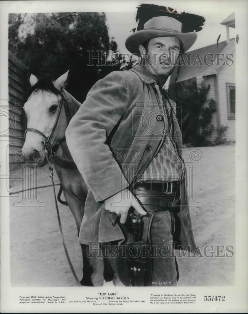 1956 Press Photo Sterling Hayden stars in Top Gun - Historic Images
