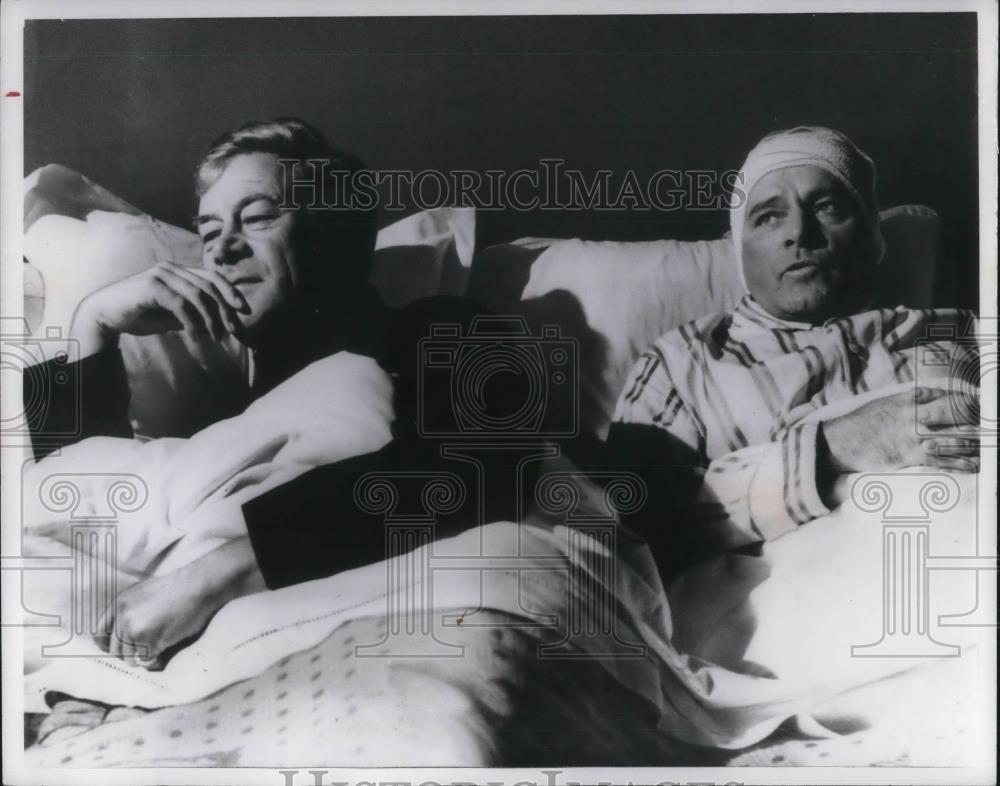 1968 Press Photo Rex Harrison, Richard Burton Staircase - cvp16858 - Historic Images