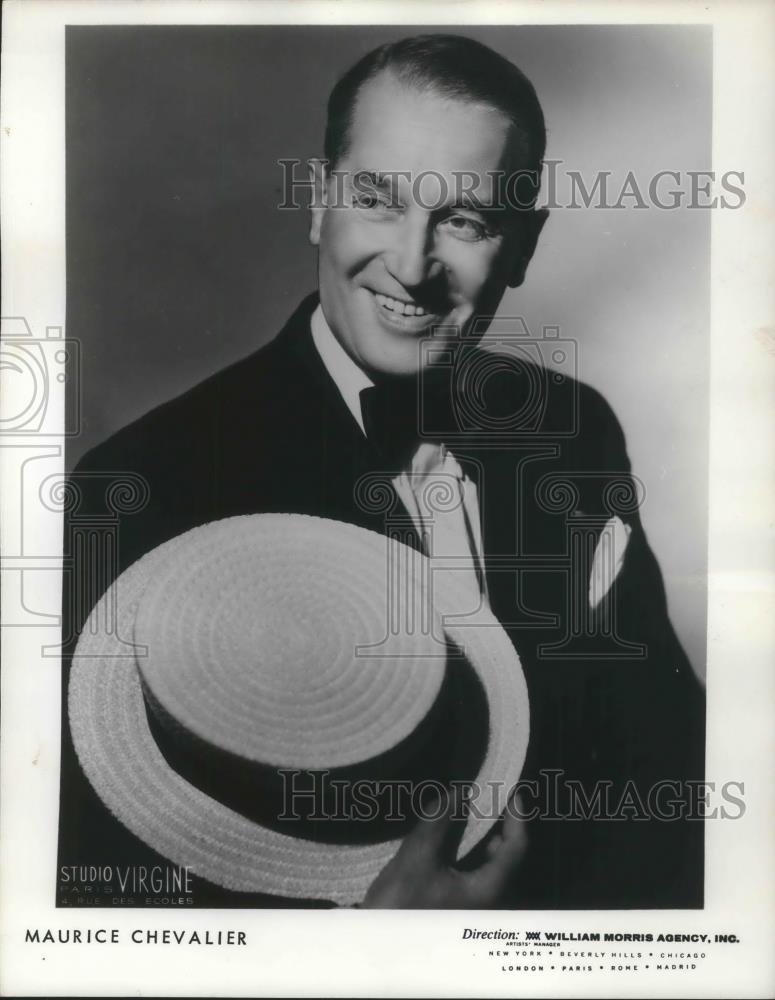 1962 Press Photo Maurice Chevalier Comedian Actor Dancer Entertainer ...