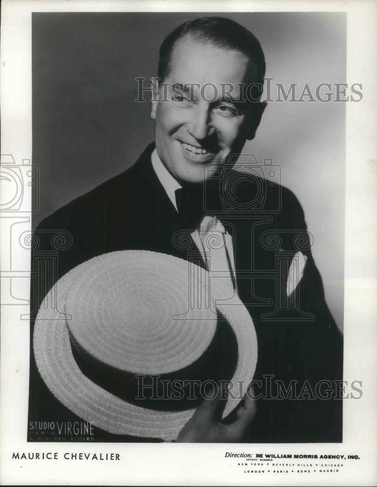 1962 Press Photo Maurice Chevalier Comedian Actor Dancer Entertainer - cvp05555 - Historic Images