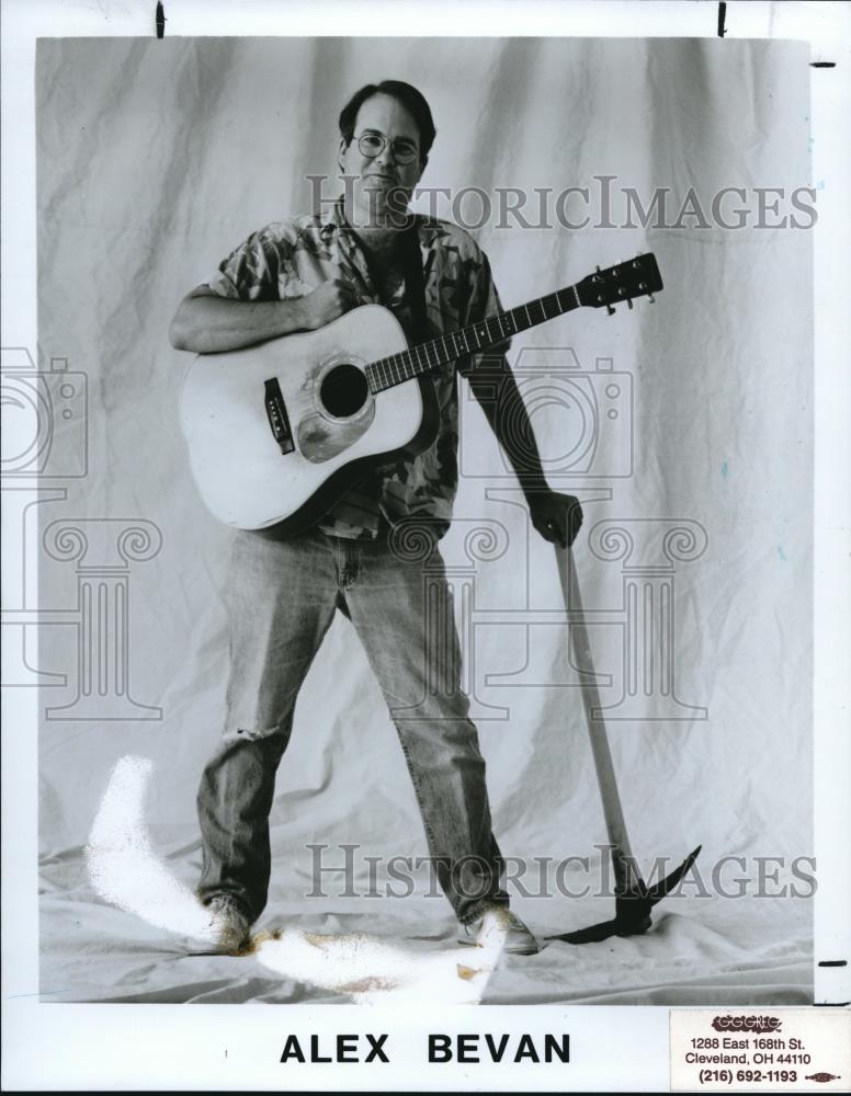 1990 Press Photo Alex Bevan Guitarist Singer Songwriter Poet - cvp00441 - Historic Images