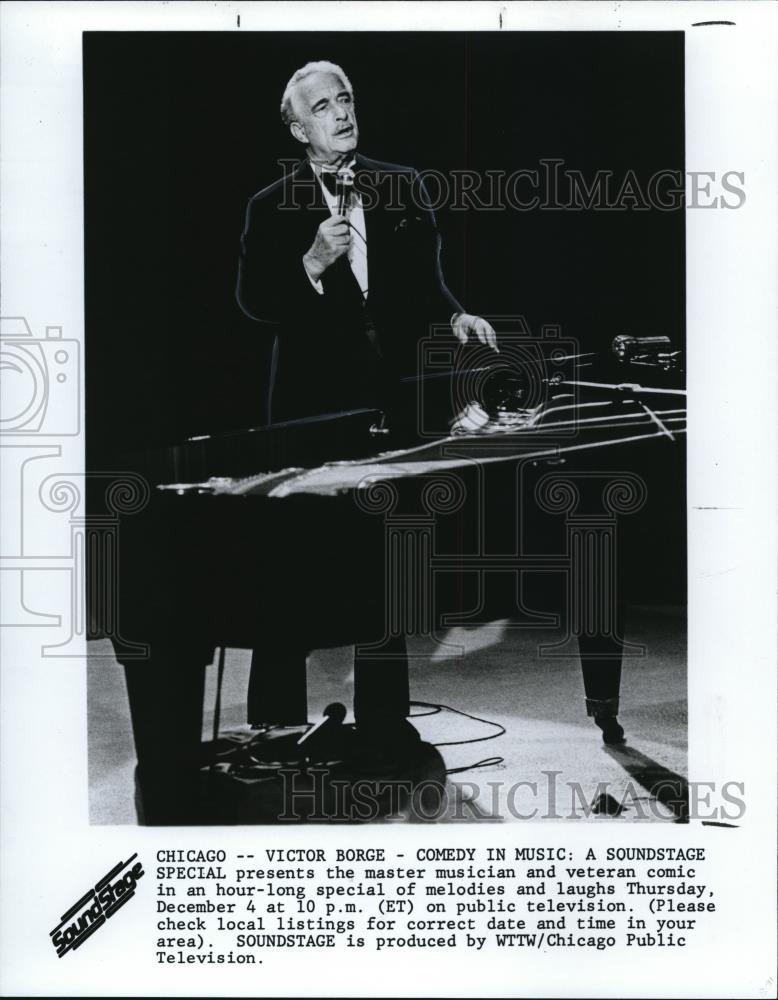 1981 Press Photo Victor Borge on Comedy In Music: A Soundstage Special - Historic Images