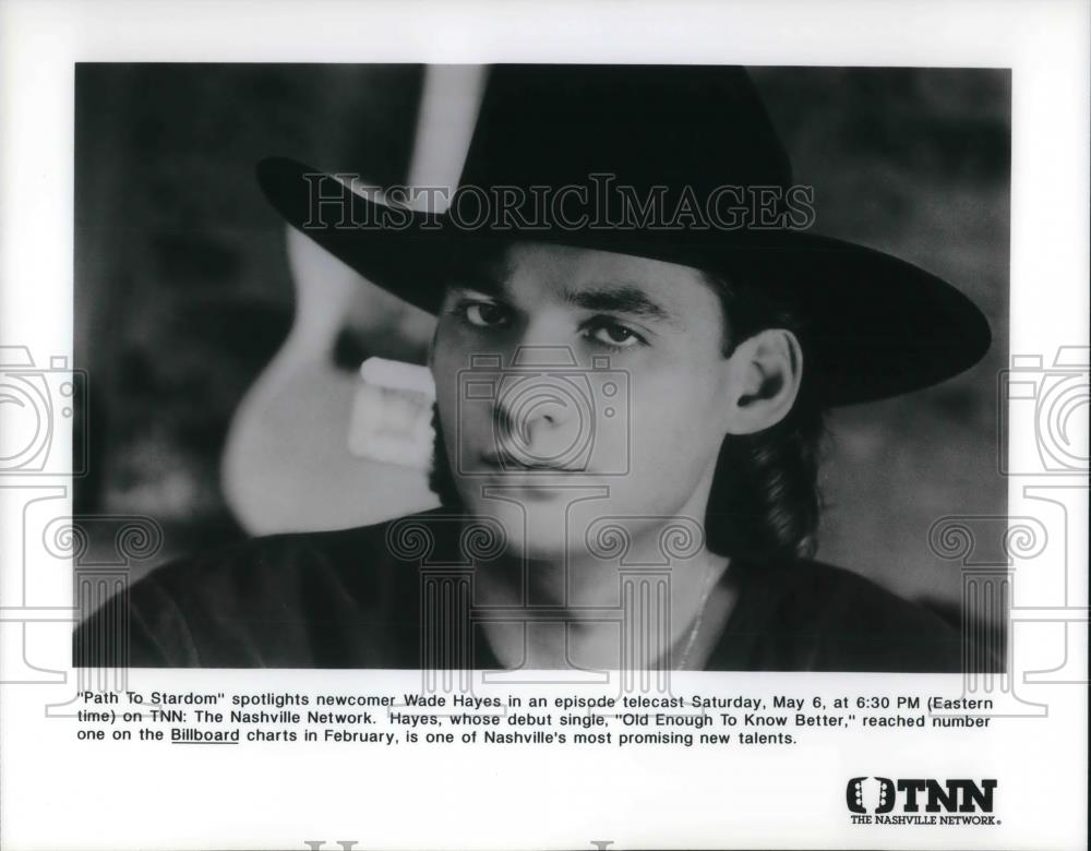 1995 Press Photo Wade Hayes Country Music Singer on Path to Stardom TNN Show - Historic Images