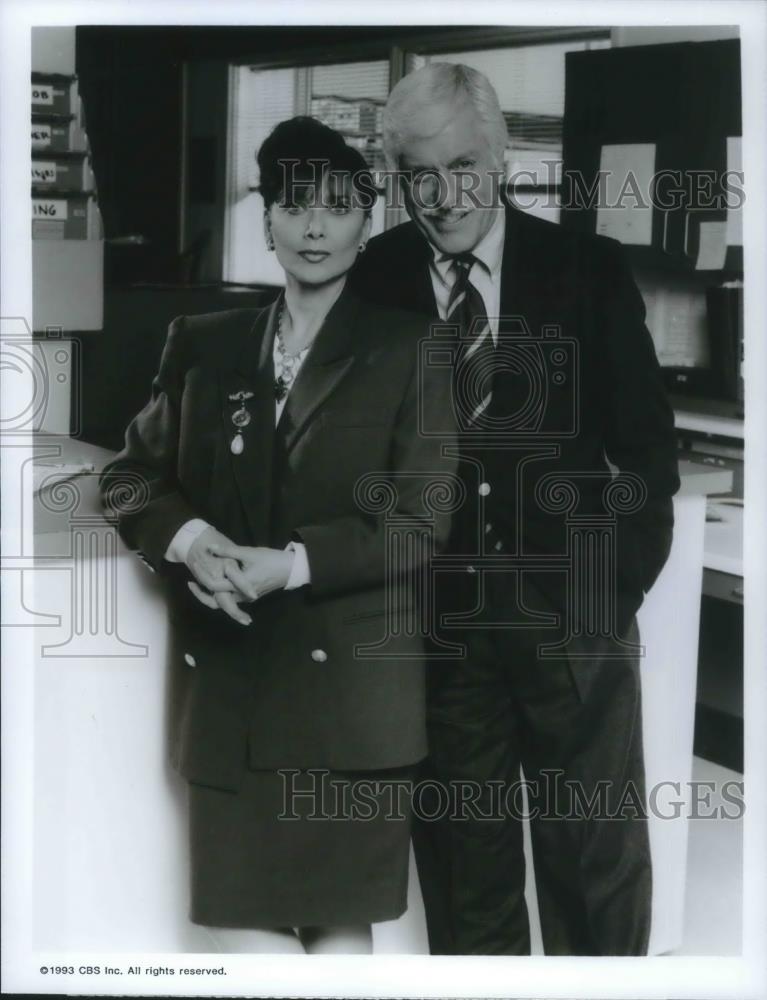 1993 Press Photo Dick Van Dyke &amp; Suzanne Pleshette ub A Twist of the Knife - Historic Images