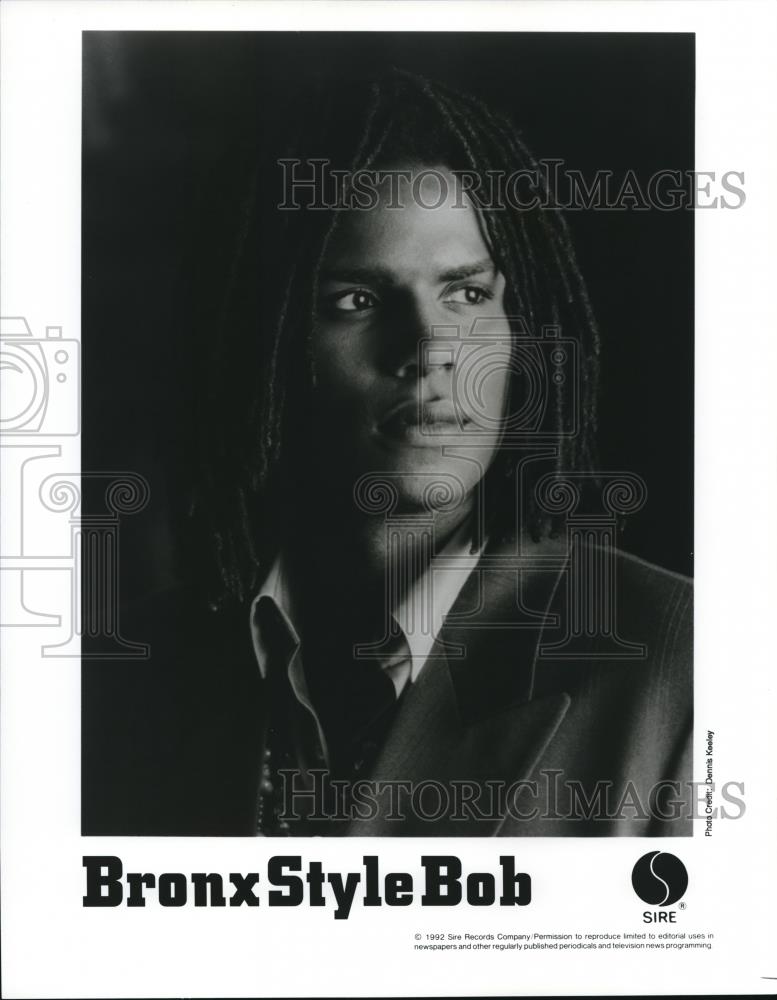 1992 Press Photo Bronx Style Bob Hip Hop Singer Recording Artist - cvp00487 - Historic Images