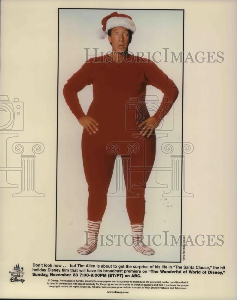 1988 Press Photo Tim Allen stars as Santa in The Santa Clause movie film - Historic Images