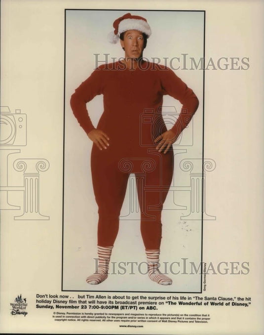 1988 Press Photo Tim Allen stars as Santa in The Santa Clause movie film - Historic Images