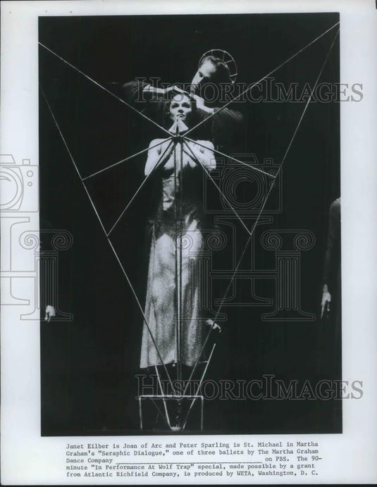 1978 Press Photo Janet Eilber and Peter Sparling in Seraphic Dialogue - Historic Images