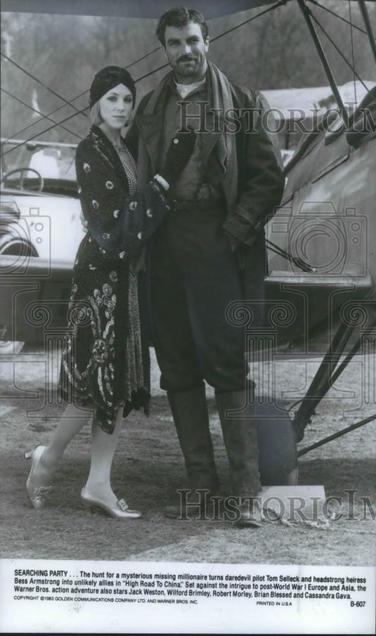 1983 Press Photo Tom Selleck & Bess Armstrong in High Road to China - cvp10603 - Historic Images