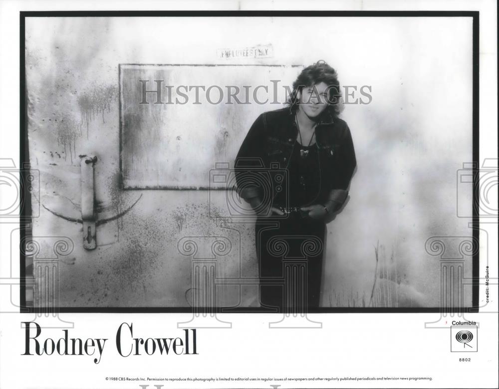 1989 Press Photo Rodney Crowell Country Music Singer Songwriter Musician - Historic Images