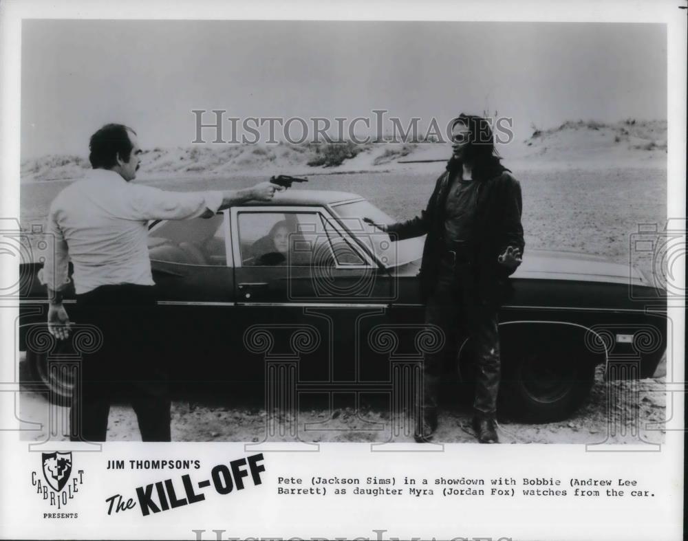 1991 Press Photo Jackson SIms Andrew Barrett and Jordan Fox In The Kill Off - Historic Images