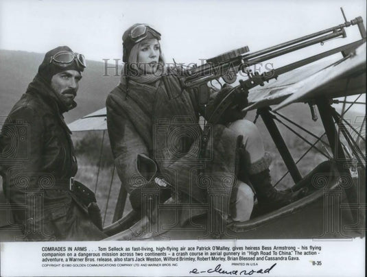1983 Press Photo Tom Selleck and Bess Armstrong in High Road to China - Historic Images