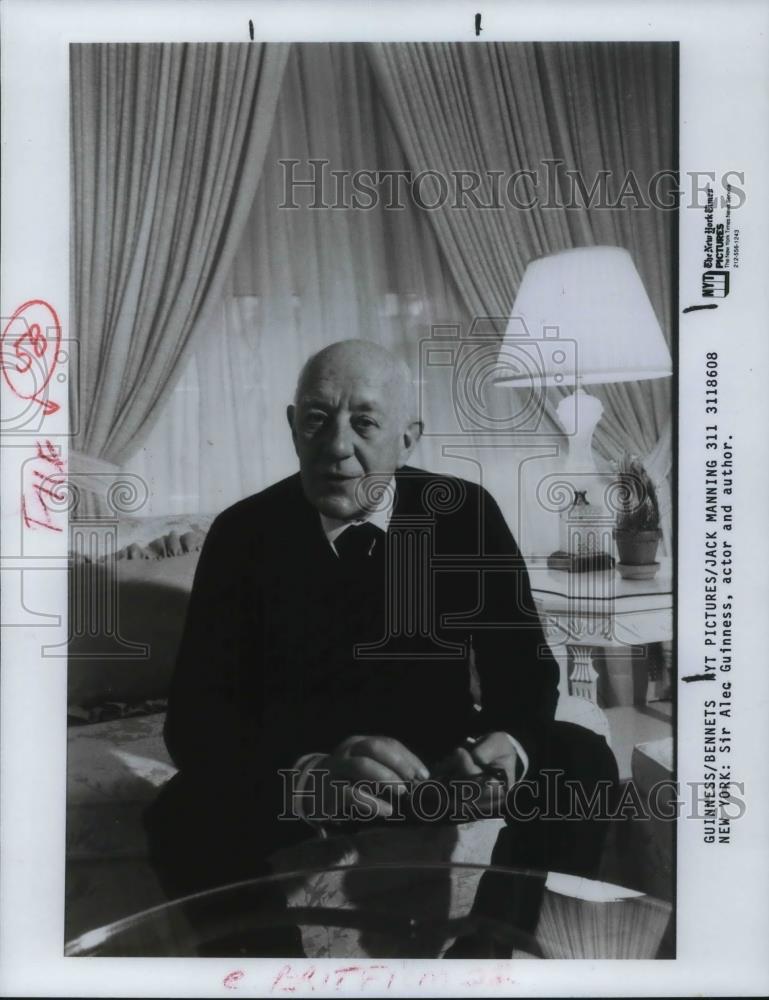 1986 Press Photo Alec Guinness, an actor and author - cvp17719 - Historic Images