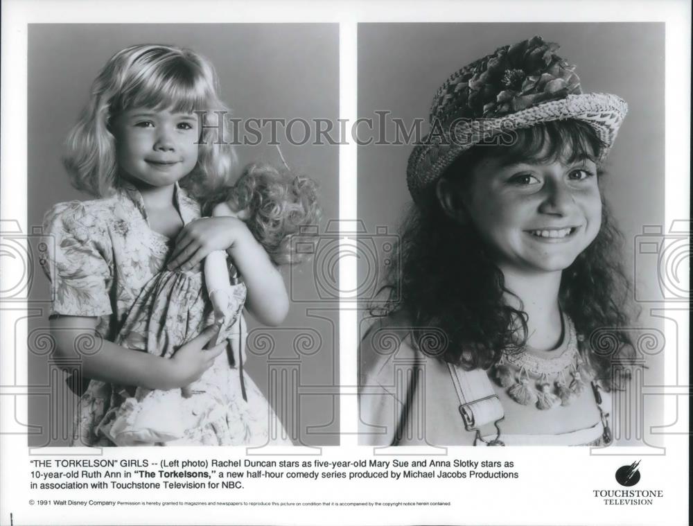1991 Press Photo Rachel Duncan & Mary Sue & Anna Slotky in The Torkelsons - Historic Images