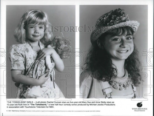 1991 Press Photo Rachel Duncan & Mary Sue & Anna Slotky in The Torkelsons - Historic Images