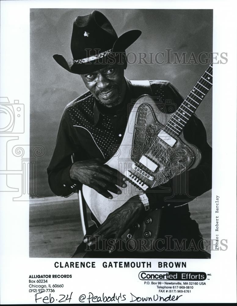 1992 Press Photo Clarence Gatemouth Brown Musician - cvp00498 - Historic Images