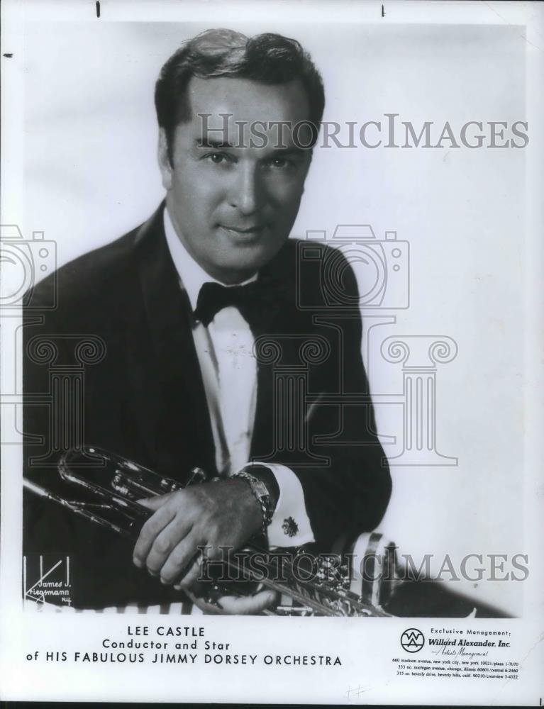 1983 Press Photo Lee Castle His Fabulous Jimmy Dorsey Orchestra Conductor & Star - Historic Images