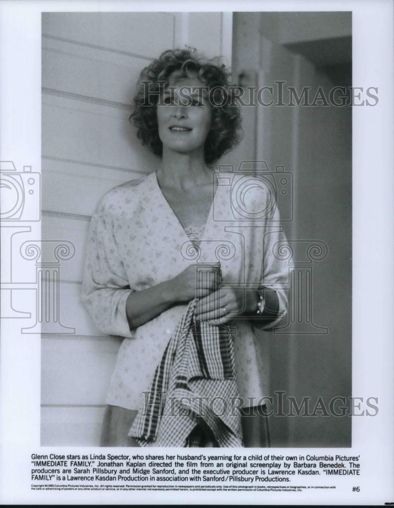 1989 Press Photo Glenn Close in Immediate Family - cvp18869 - Historic Images