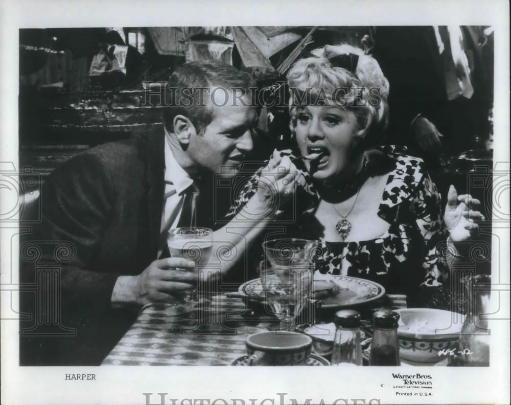 1990 Press Photo Paul Newman and Shelley Winters in Harper - cvp09165 - Historic Images
