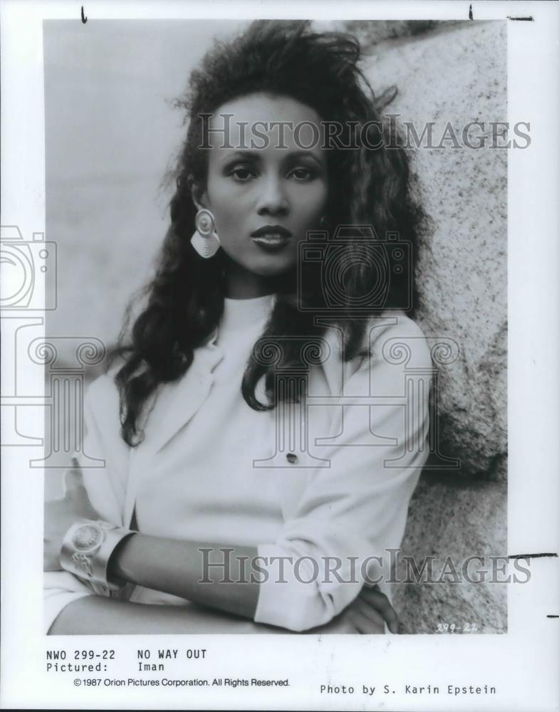 1987 Press Photo Iman in No Way Out - cvp07089 - Historic Images
