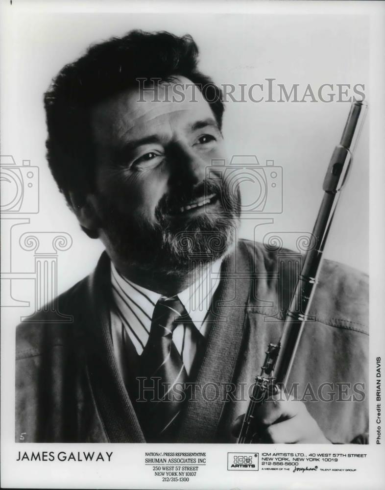 1989 Press Photo James Galway Classical Flute Player - cvp15697 - Historic Images