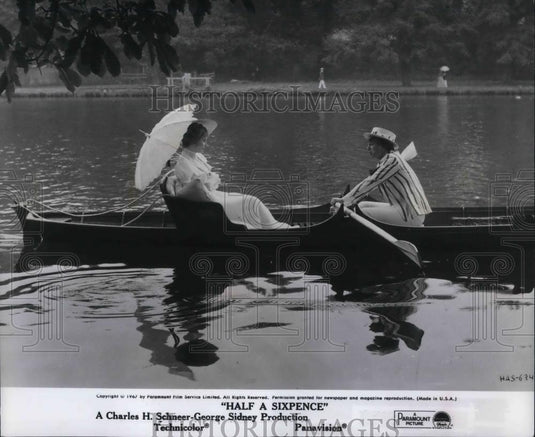 1968 Press Photo Tommy Steele and Penelope Horner in Half A Sixpence movie film - Historic Images