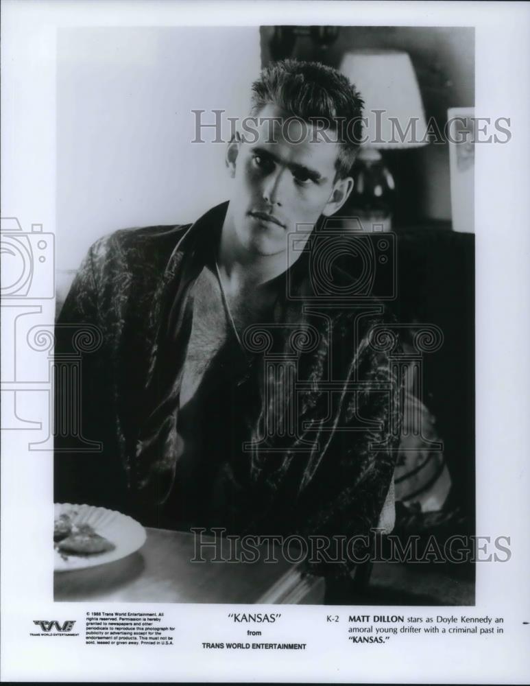 1988 Press Photo Matt Dillon in Kansas - cvp18823 - Historic Images