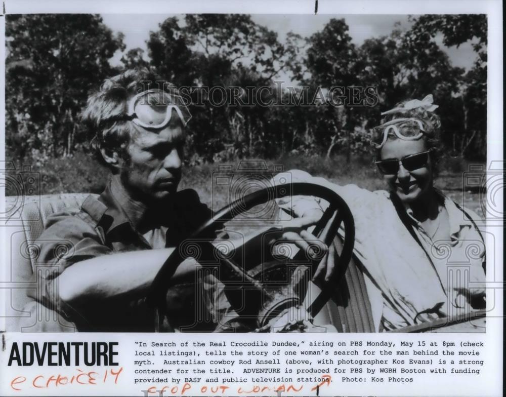 1989 Press Photo Rod Ansell in In Search of the Real Crocodile Dundee - Historic Images