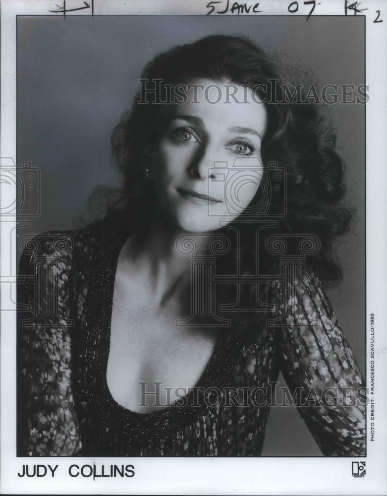 1980 Press Photo Judy Collins Folk Rock Singer Songwriter Musician - cvp02511 - Historic Images