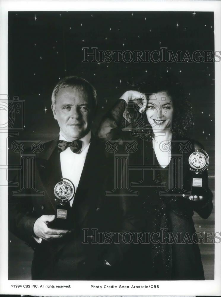 1994 Press Photo Anthony Hopkins and Amy Irving on The 48th Annual Tony Awards - Historic Images