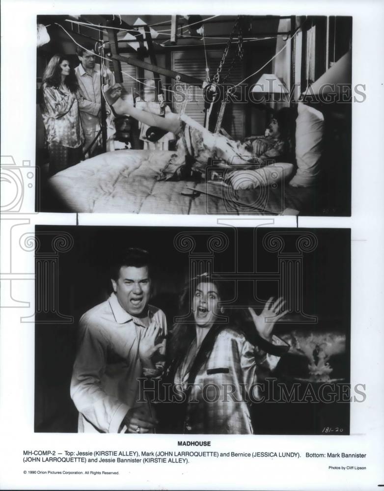 1990 Press Photo Kirstie Alley and John Larroquette star in Madhouse - cvp09540 - Historic Images