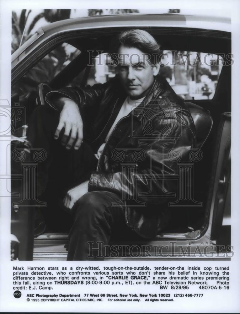 1995 Press Photo Mark Harmon stars in title role on Charlie Grace TV series - Historic Images