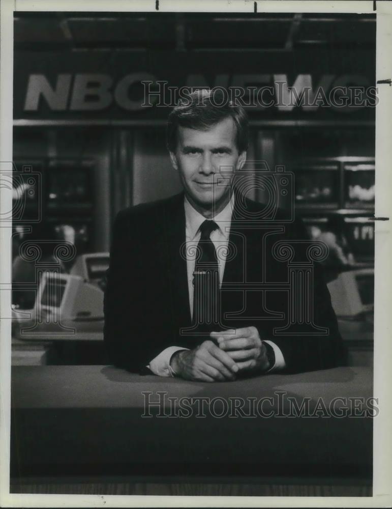 1987 Press Photo Tom Brokaw Anchor of NBC Nightly News - cvp02696 - Historic Images