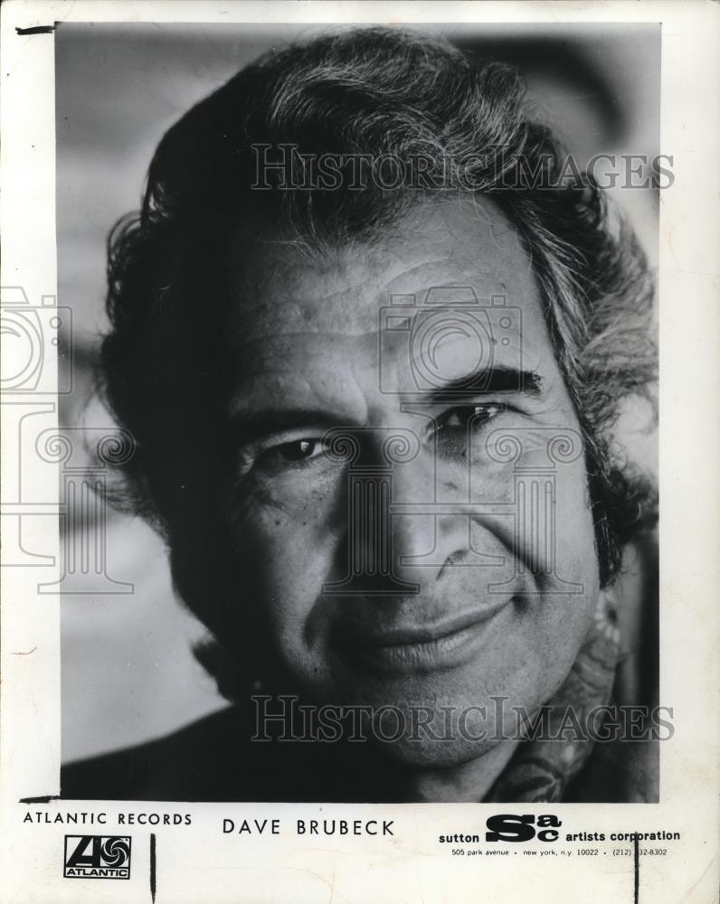 1972 Press Photo Dave Brubeck Musician - cvp01164 - Historic Images