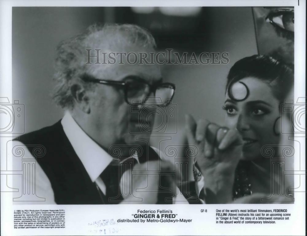 1986 Press Photo Federico Fellini in Ginger &amp; Fred - cvp09425 - Historic Images